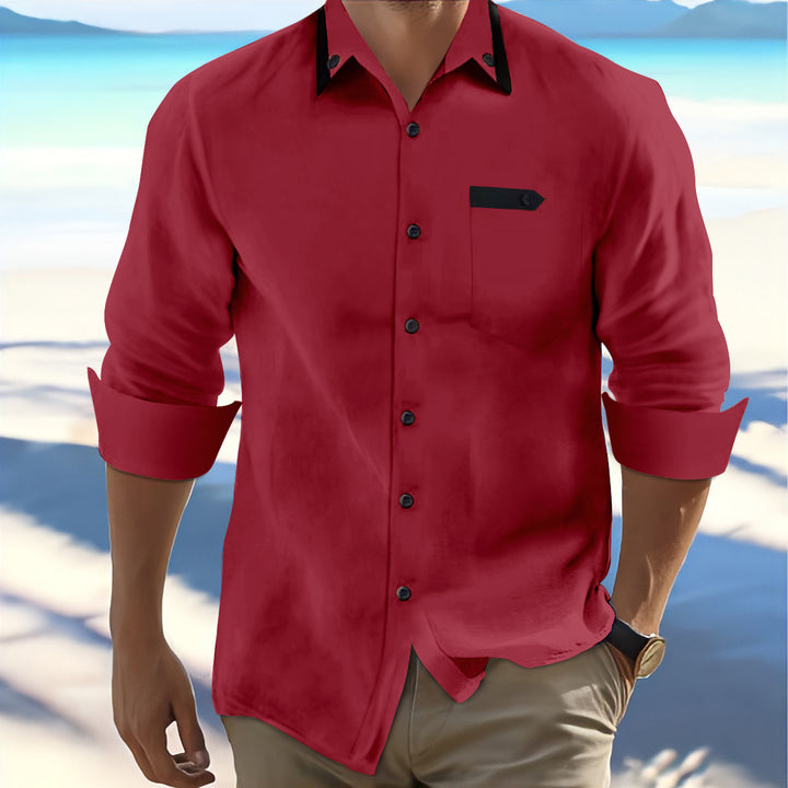 Herrer Fritid Button-Up Skjorte Stilla