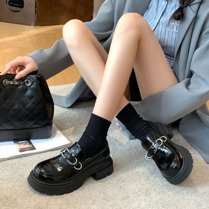 Femme Chunky Plattform Loafer med dekorativ spænde-detail Stilla