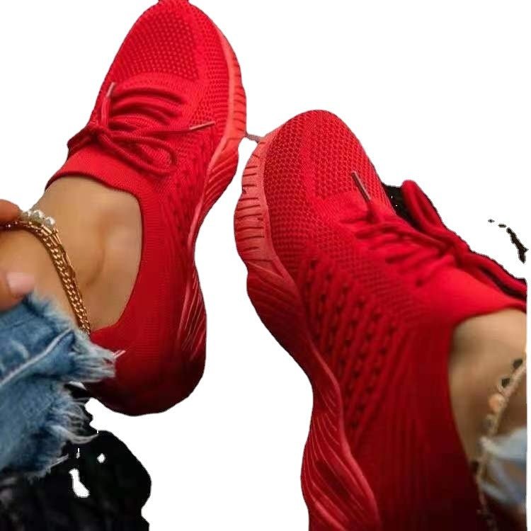 Dame åndbare løbssneakers med fleksibelt strik-overdel Stilla