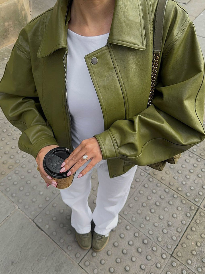 Dame Casual overgangsjakke med voluminøse ærmer Stilla