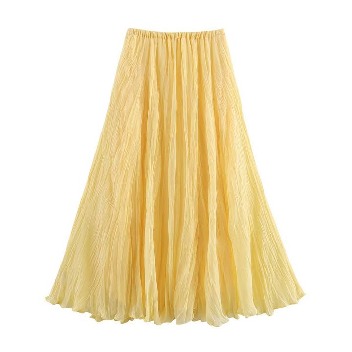 Femme Let Fald Maxi Nederdel Stilla