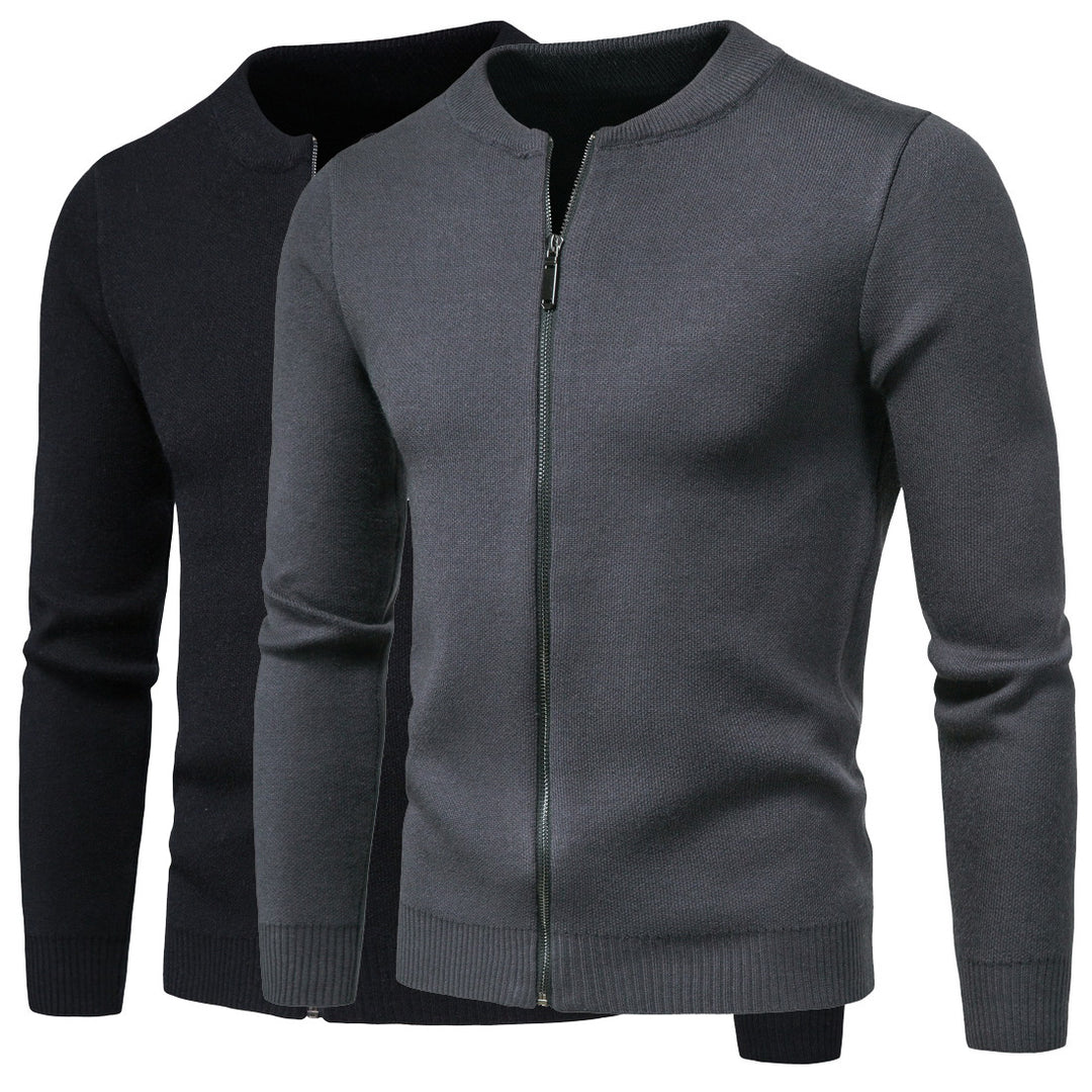 Herrer Letvægts Zip-Up Strikpullover Stilla
