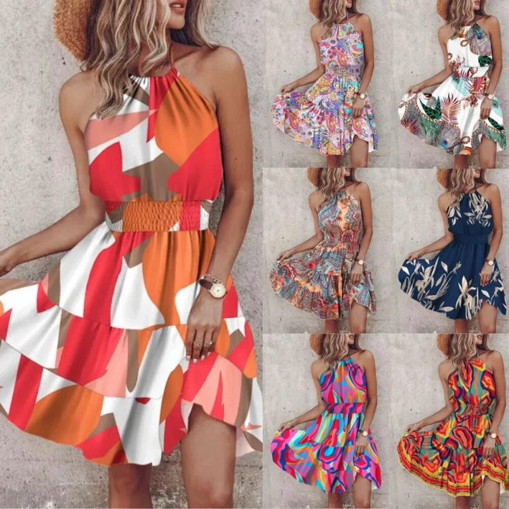 Dame Halter Neck Rynkeskjorte Stilla