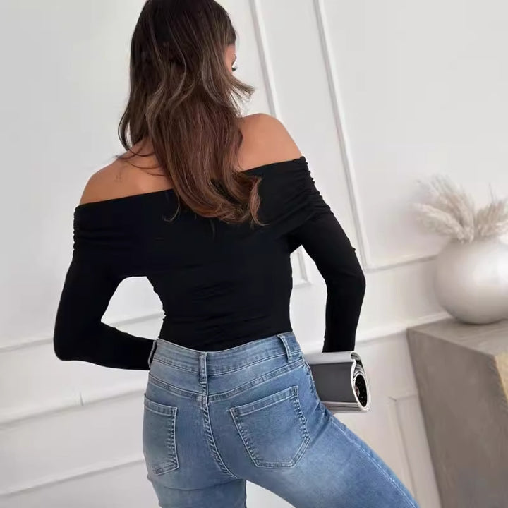 Dame figurtilpasset Langærmet overdel Stilla