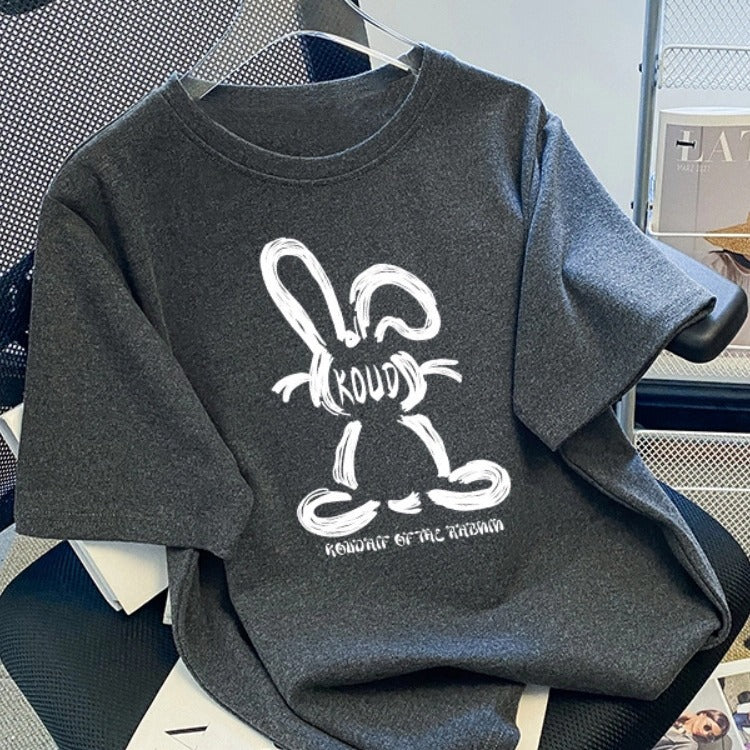 Dame T-shirt med legesyg kanin-design Stilla