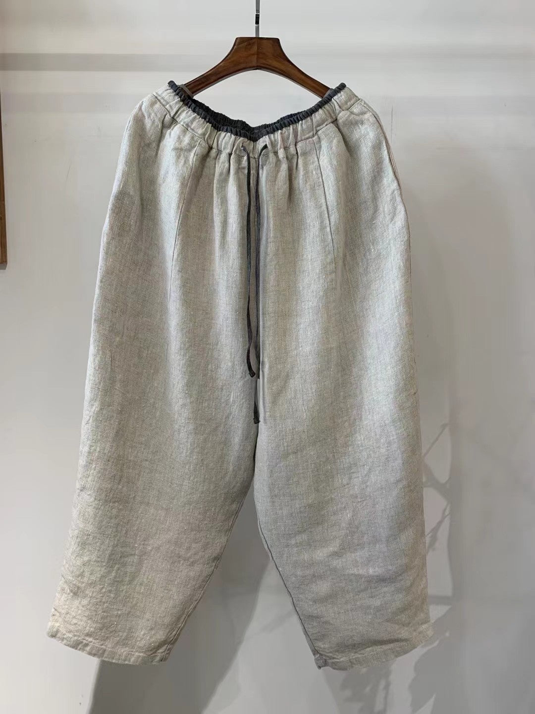 Femme Locker-snit Åndbar Leinen Culottes Stilla