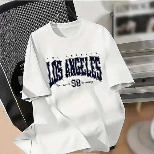 Dame T-shirt med klassisk Los Angeles skrift og sporty design Stilla