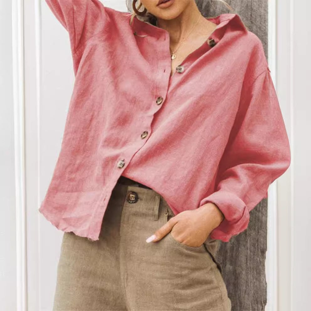 Damer Let og luftig bluse i oversized stil Stilla