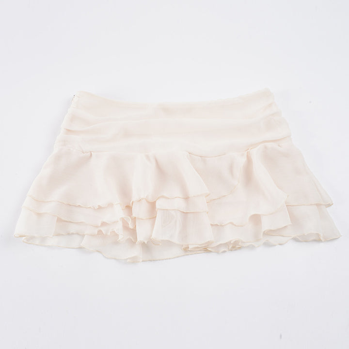 Dame Volantnederdel med charmerende ruffles detaljer Skovae