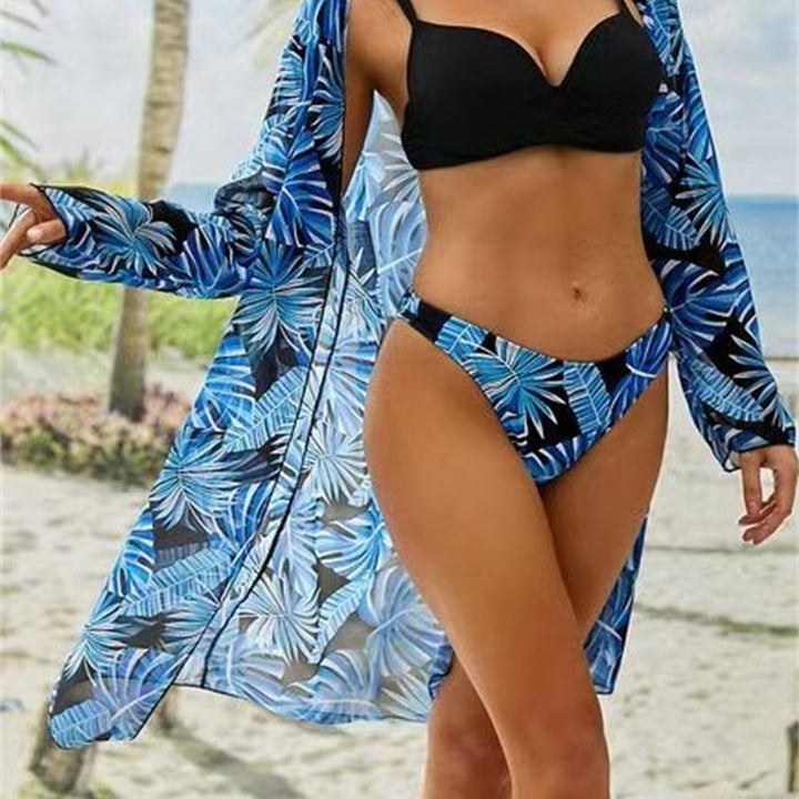 Dame Bikinisæt med smart Kaftan og raffinerede detaljer Stilla