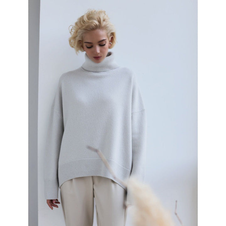 Dame hyggelig rullekrave sweater Stilla