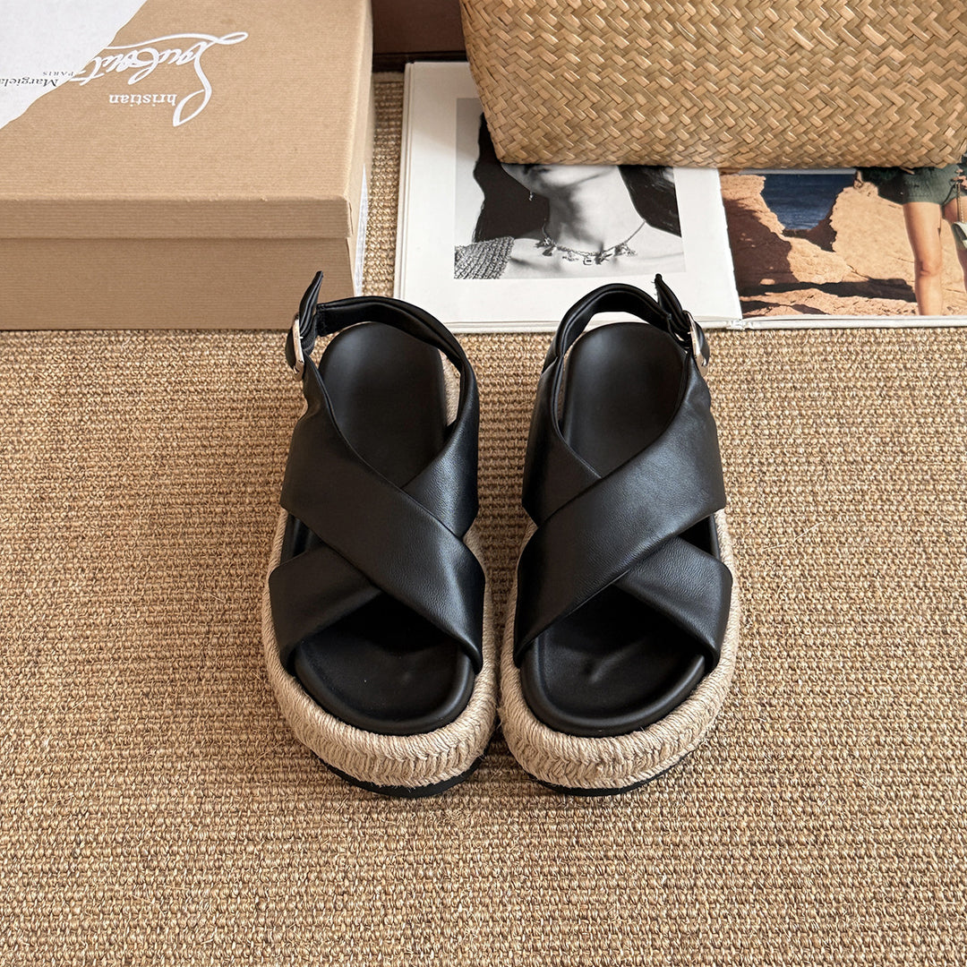 Femme Cross-Strap Espadrille Sandaler Stilla