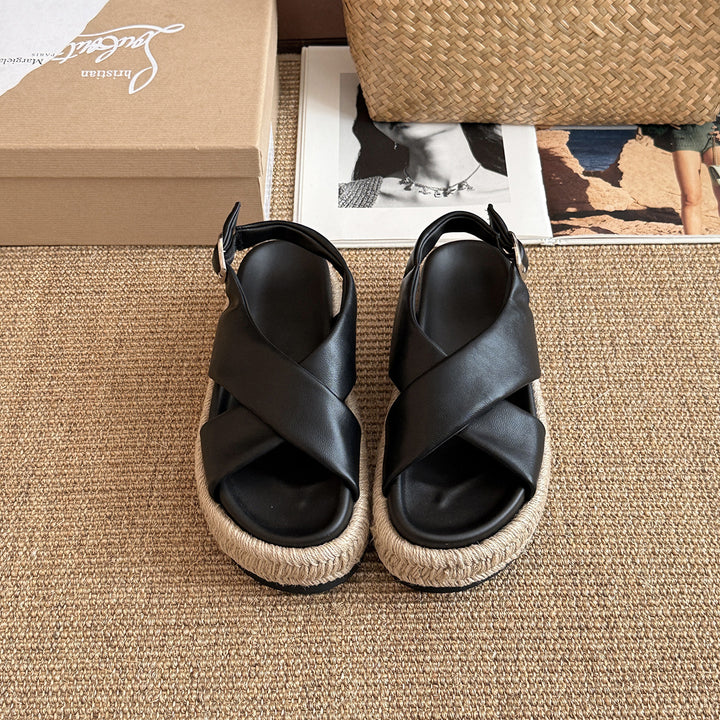 Femme Cross-Strap Espadrille Sandaler Stilla