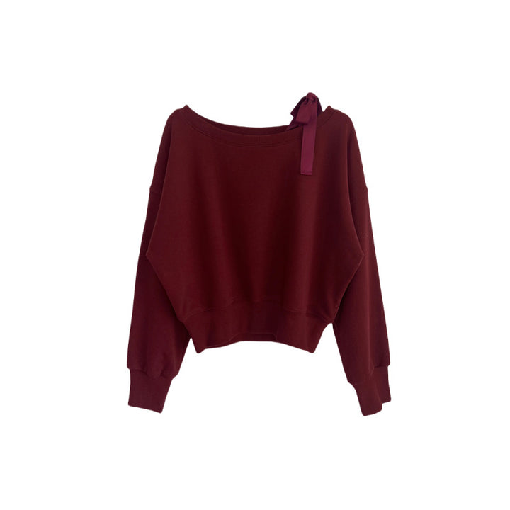 Dame casual sweatshirt med fashionable snit Stilla