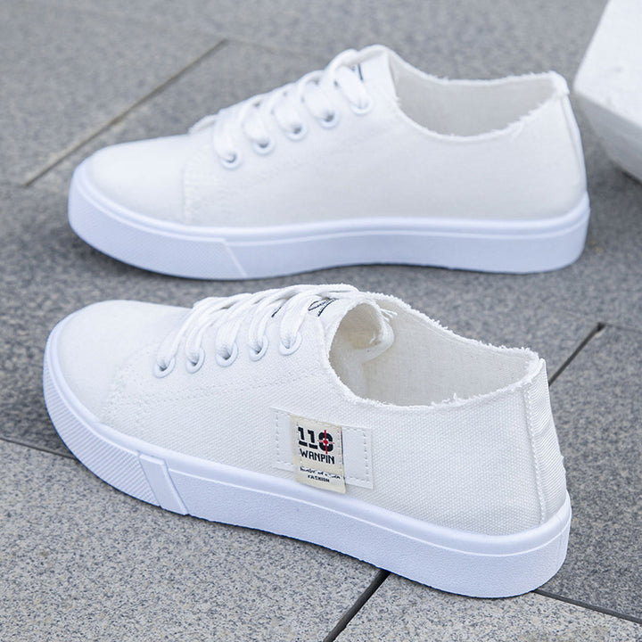 Femme Casual Canvas Sneakers med distressed detalje Stilla