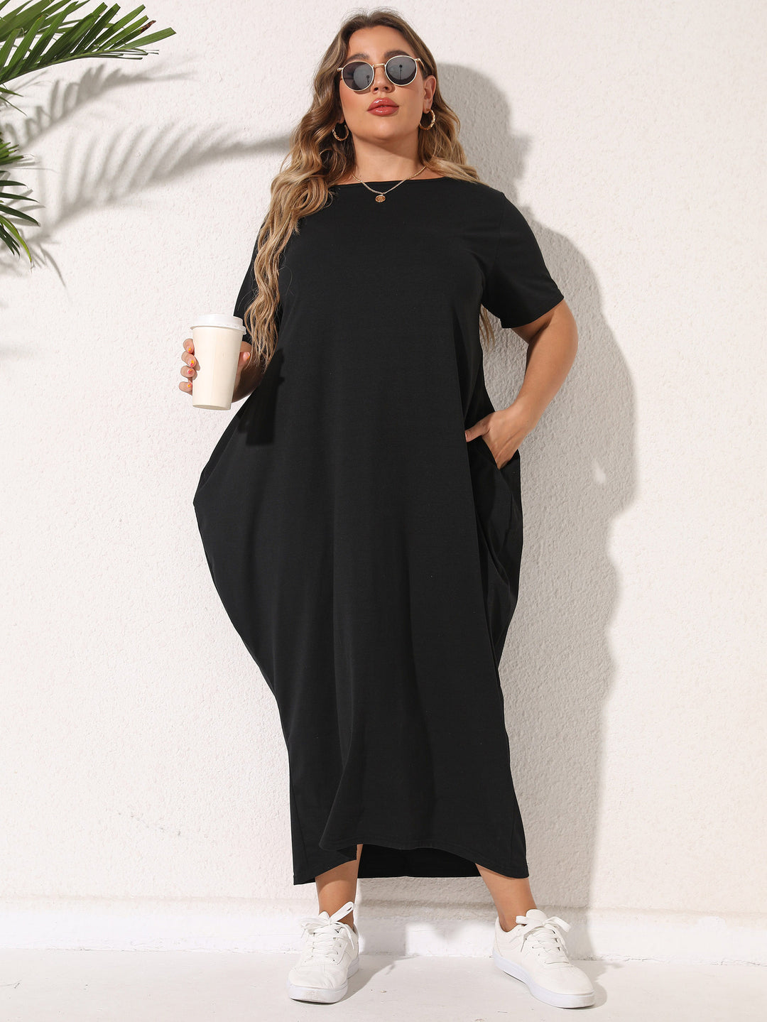 Dame Overstørrelse Casual Maxi Kjole Stilla