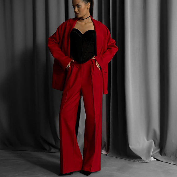 Damer elegant blazer-sæt med løs pasform Stilla