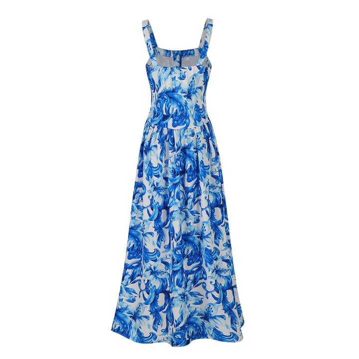 Dame Maxikjole med elegant blomsterprint og off-shoulder design Stilla