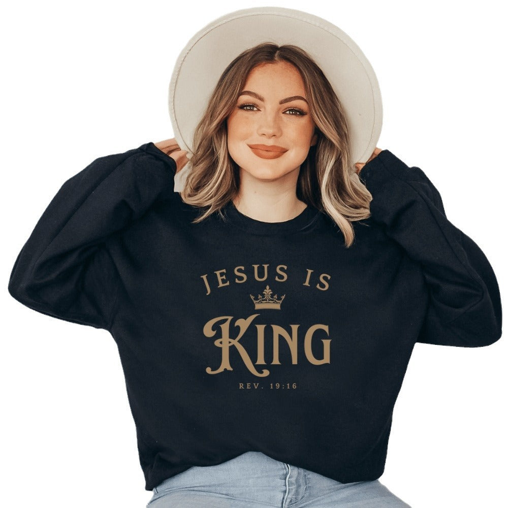 Kvinders sweatshirt med inspirerende bogstaver og løs pasform Stilla