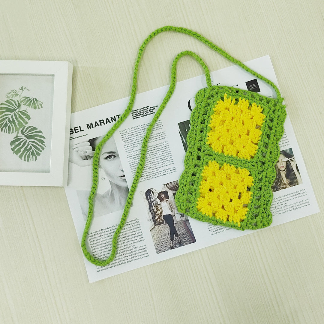 Dame hæklede håndtaske i den glade Granny-squares design Stilla