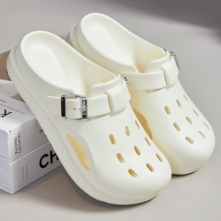 Dame Komfortable Clogs med justerbar rem og åndbart design Stilla