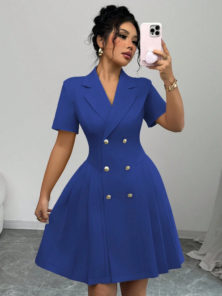 Dame Elegant Dobbeltknap Foldsyd Stilla