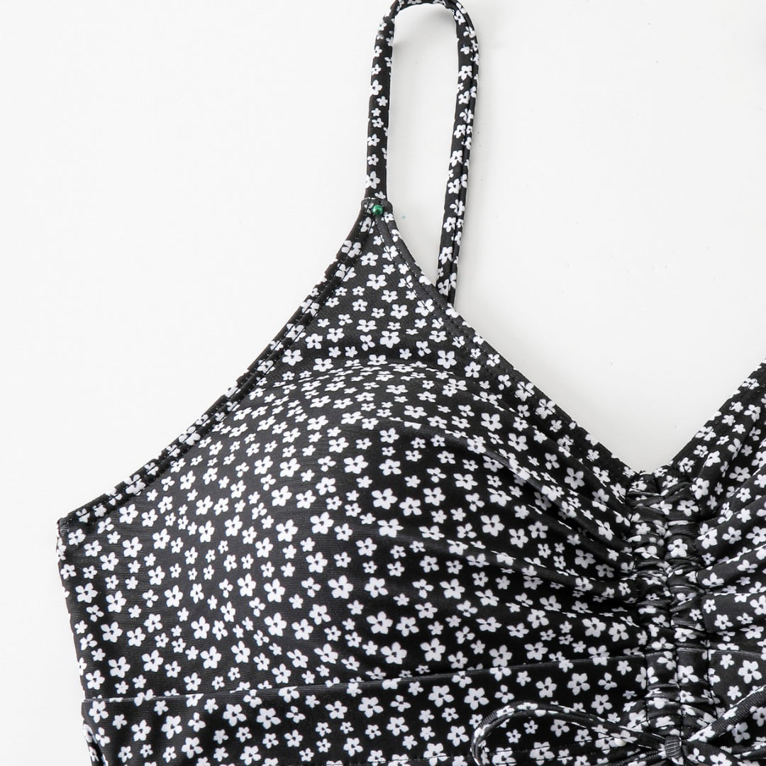 Dame Floral Print Høj Talje Badedragt-Sæt Stilla