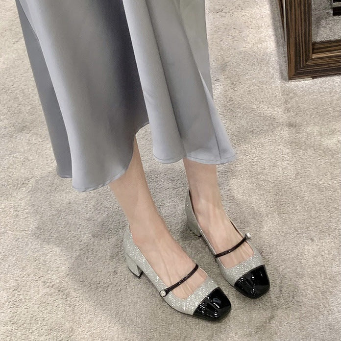 Dame Elegant To-farvet Hæle Stilla