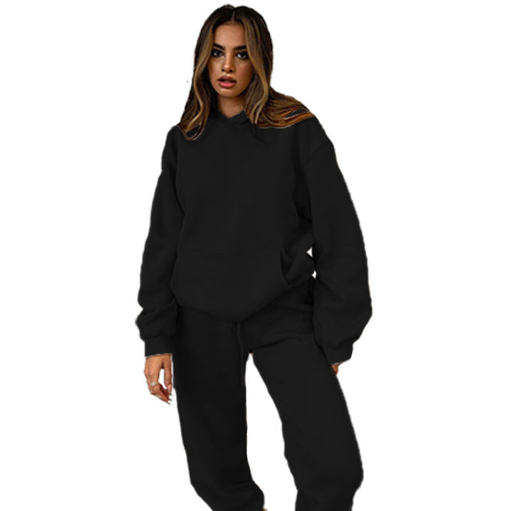 Kvinders hyggelige hætte jumpsuit lavet af høj kvalitet sweatshirt materiale Skovae