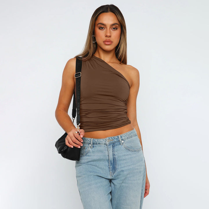 Damer asymmetrisk top med raffineret snit Stilla