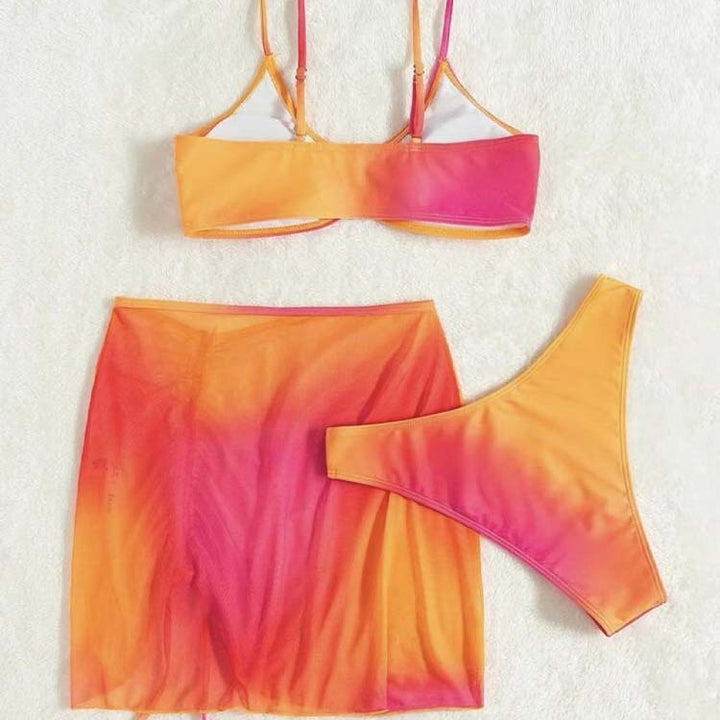 Dame bikinihøjt liv-sæt med rynker og trendy ringdetalje Stilla