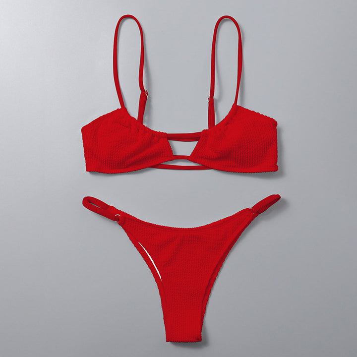 Dame Triangel-Bikini med innovativt cut-out design Skovae