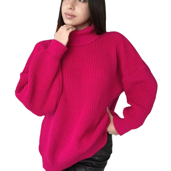 Dame hyggelig strikpullover med løs pasform og moderne design Stilla