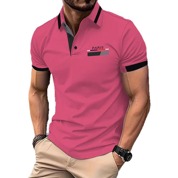 Herrer polo T-shirt med stilfuldt Paris-design Stilla