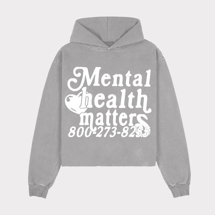 Kvinders hoodie med statement print Skovae
