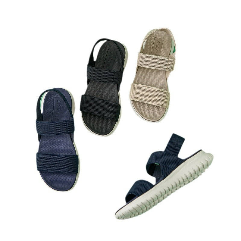 Dame Sportliche Trekking-sandaler med åndbare stretch-remme og skridsikker sål Stilla