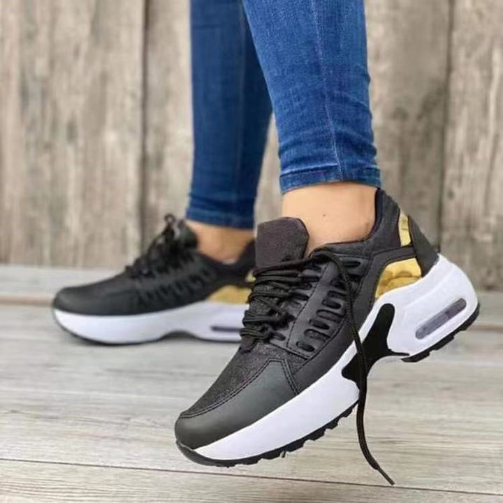 Dame Sporty Sneakers med moderigtigt holografisk overdækning og dæmpende komfort såldesign Stilla
