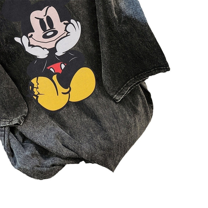 Dame T-shirt med unikt Mickey Mouse motiv Stilla
