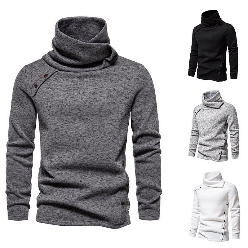 Herre Fritid Høj Krave Sweater Pullover Stilla