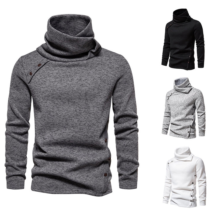 Herre Fritid Høj Krave Sweater Pullover Stilla