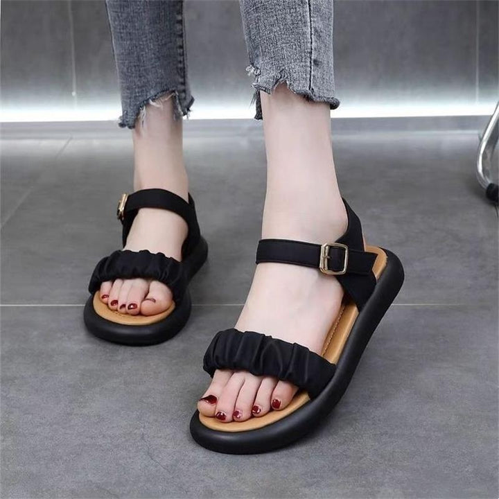 Dame Casual Sandaler med modevolde ruffle design og komfortabel fodseng Stilla