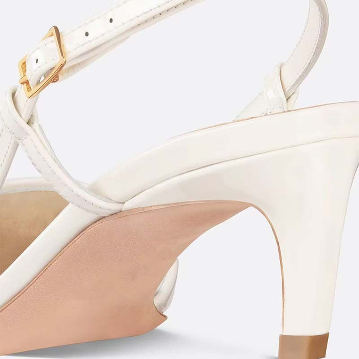 Femme Spids-tå Slingback Hæle med justerbar rem Stilla