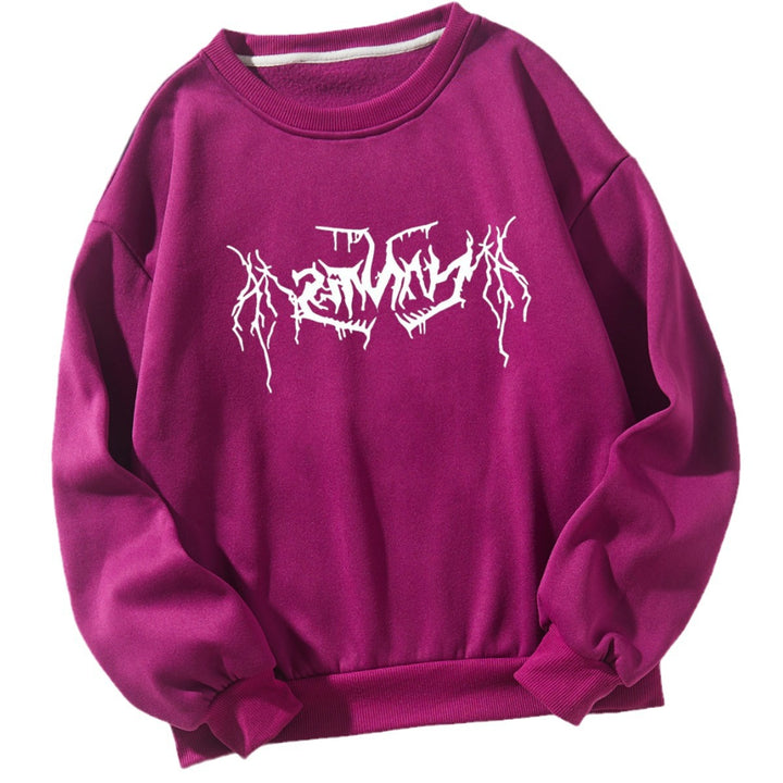 Kvinders afslappede sweatshirt med moderne grafisk design Skovae