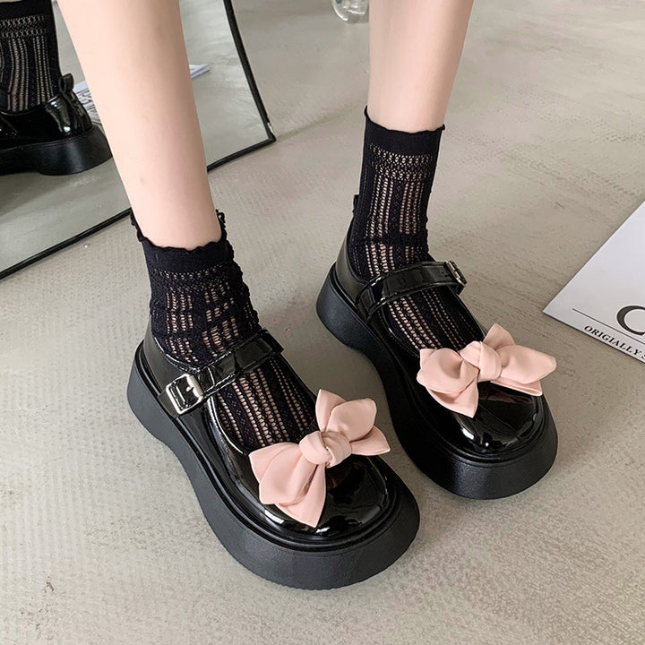 Dame Ballerinas med dekorativt sløjfedetalje og skridsikker sål Stilla