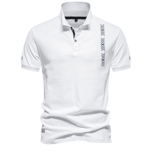 Herrer Poloshirt med raffineret strukturmønster og modisch krave Stilla