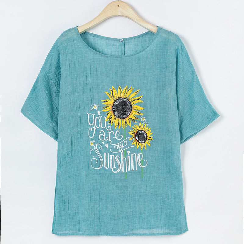 Kvinder Relaxed Fit Grafik T-Shirt Stilla