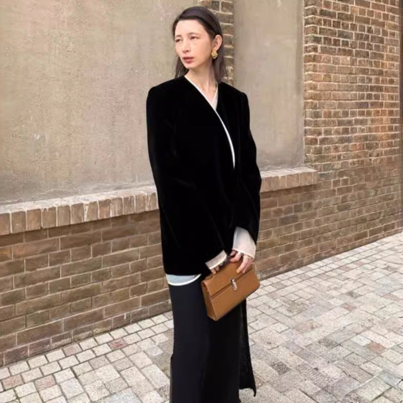 Dame elegant wrap frakke lavet af materialer af høj kvalitet Stilla