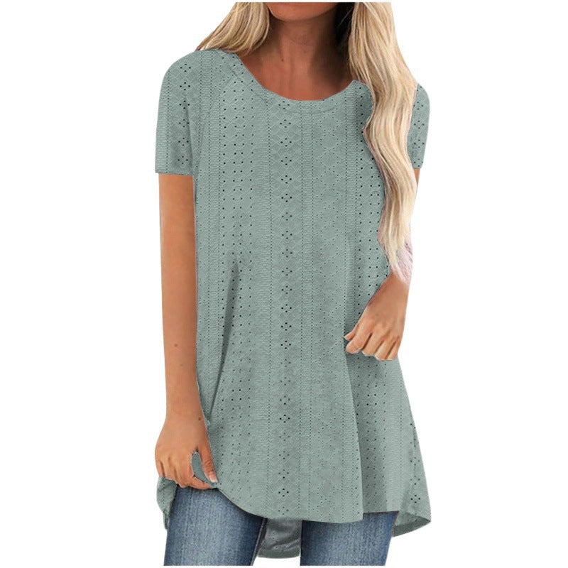 Dame Let bluse med spidsdetaljer Stilla