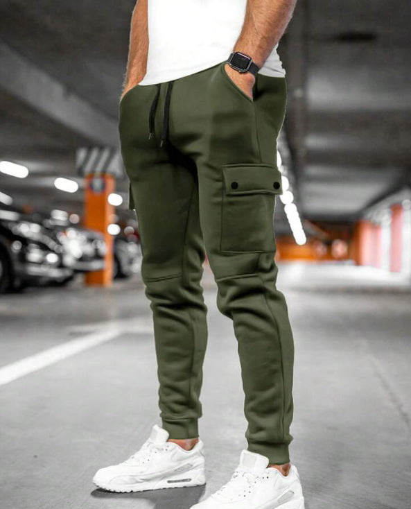 Herre moderne Cargo-joggingbukser med elastisk talje og praktiske lommer Stilla