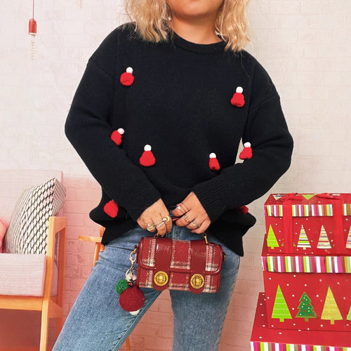 Damerne hyggelige julesweater med festlige applikationer Stilla